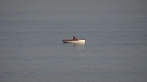 Man sailing on sea