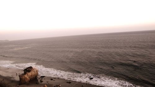 View of sea against clear sky