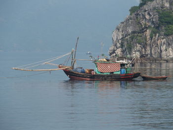 Boats in harbor