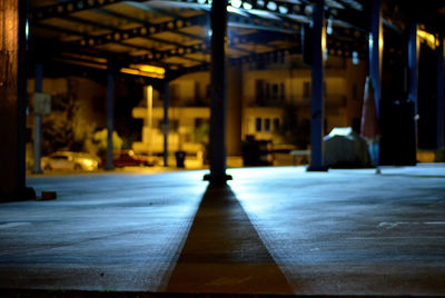 View of illuminated built structure