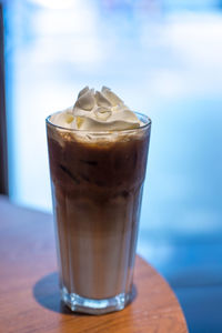 Close-up of coffee on table