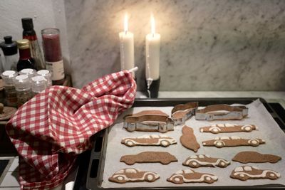 Close-up of christmas decorations