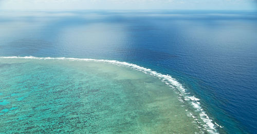 High angle view of sea