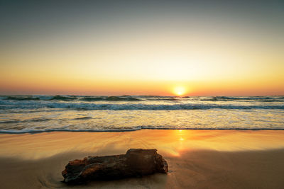 Beautiful tropical sunrise on the beach.