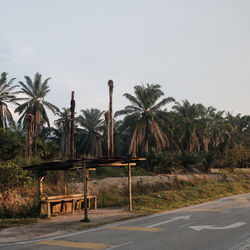 And old school styled bench by the river at a village in malaysia