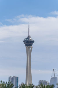 Low angle view of cityscape against sky