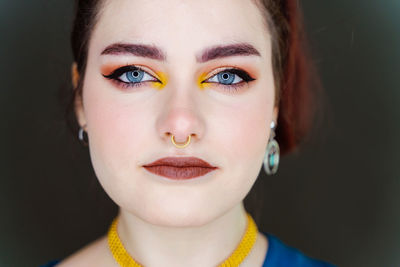 Close-up portrait of a beautiful young woman