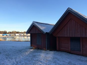 Built structure against clear blue sky