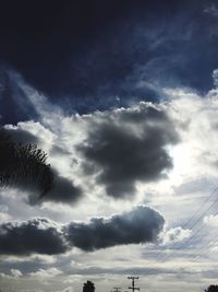 Low angle view of cloudy sky