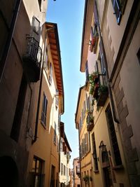 Low angle view of buildings in city