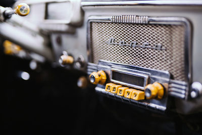 Close-up of vintage car