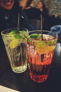 Close-up of drink on table