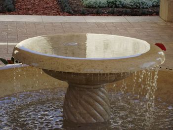 High angle view of fountain