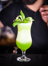 Close-up of drink on table