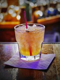 Close-up of drink on table