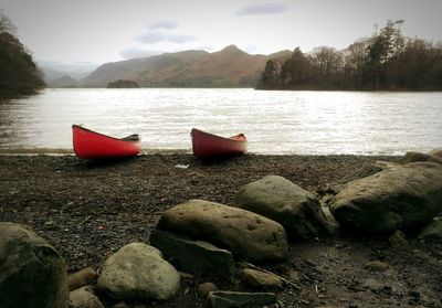 Scenic view of calm lake