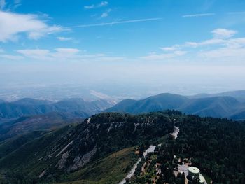 High angle view of landscape against sky