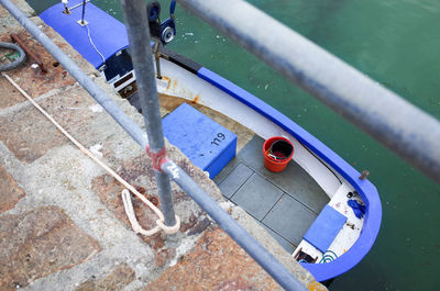 View of boats in water