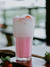 Close-up of drink on table