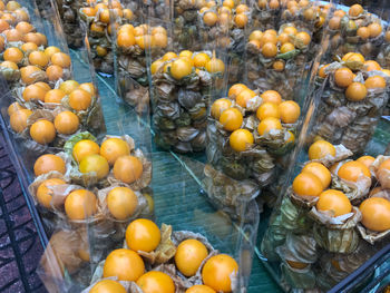 High angle view of fruits