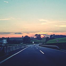 Road at sunset