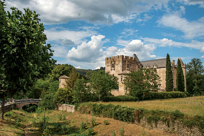 View of allemagne-en-provence castle, near village of the same name, france.