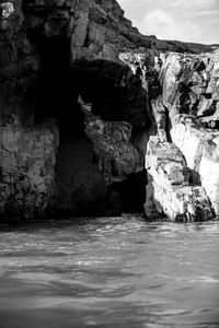 Rock formations by sea