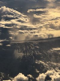 Low angle view of clouds in sky during sunset