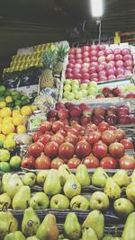 Close-up of fruits for sale in market