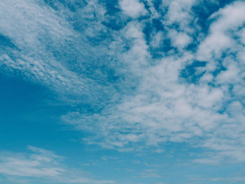 Low angle view of clouds in sky