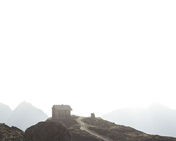 Scenic view of mountains against clear sky