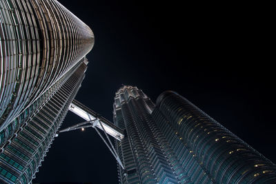 Low angle view of illuminated building