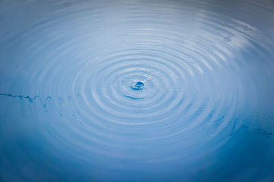 High angle view of rippled water in lake
