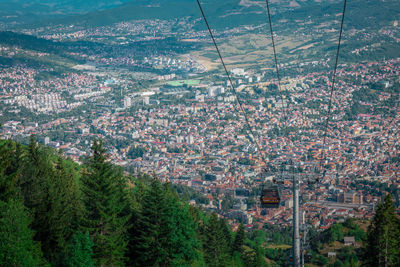 High angle view of cityscape