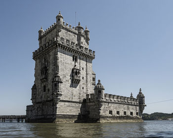 The most iconic building in belem, lisbon. the beatiful belem's tower. 