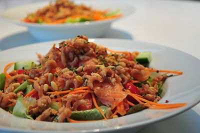 Close-up of served food