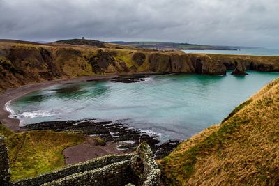 Dunnottar castle - coast