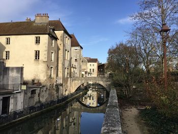 The chevannes garden and canal des tanneurs historical landmark in dole, france