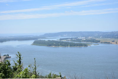 Scenic view of river against sky