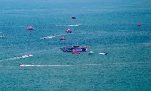 Boats in calm sea