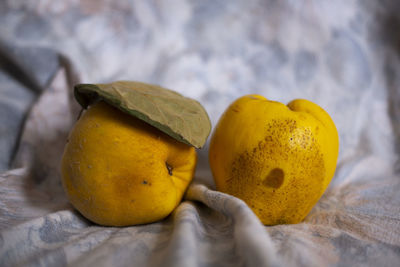 Close-up of fruits on table