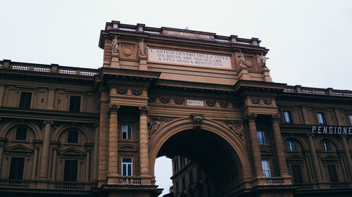 Low angle view of historical building against sky