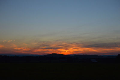 Scenic view of landscape at sunset