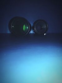 Close-up of electric lamp on table