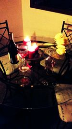 Close-up of illuminated lamp