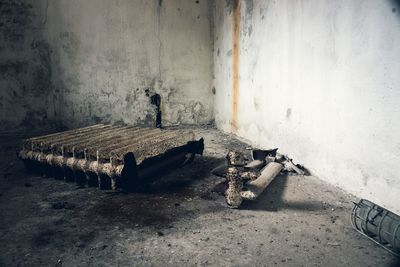 Abandoned radiator in home