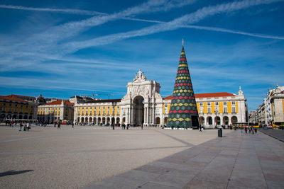 View of historical building against blue sky