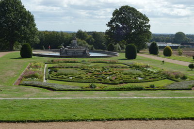 Scenic view of formal garden