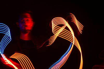 Light painting at night