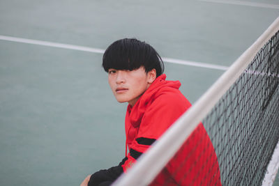 Portrait of boy looking away